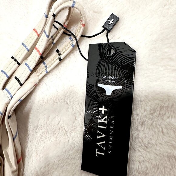 NWT Tavik Vine Cutout Swim Bottom in Horizon Stripe Tapioca - Large - Picture 4 of 7